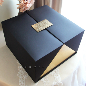 端午双开门礼品盒空盒仪式大号礼物盒生日礼物包装盒高级轻奢礼盒