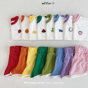 水果套装！韩国代购童装Edition 24夏男女童可爱彩色T短裤两件套