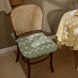 绣花椅垫套日式韩系小清新餐桌椅子垫北欧风座椅垫记忆棉坐垫定制