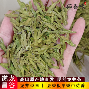 遂昌高山龙谷龙井茶明前绿茶芽头茶叶黄版豆香茶叶250g板栗香西湖