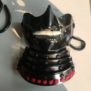 日本武士盔甲面甲真人可带日式面具铠甲包邮