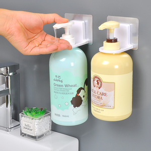 壁挂式洗手液分装瓶子按压瓶乳液器架浴室沐浴露洗发水粘钩免打孔