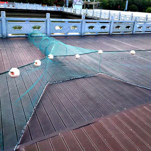 定制大进口拦池塘鱼塘河道拉网渔网鱼网八字网拖网栏鱼折叠虎口网