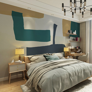 北欧几何图形墙纸简约轻奢风壁画客厅电视背景墙壁纸卧室无缝墙布