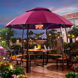 户外别墅铁艺帐篷天台遮阳篷室外露台简易小亭子庭院户外凉亭