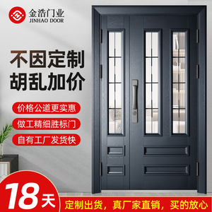 金浩玻璃防盗入户门别墅进户门花园阳台楼道门单门子母门对开门