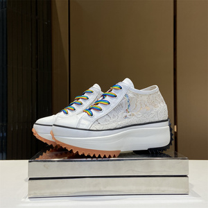 菲斯鱼旗舰店天猫运动休闲鞋女新款2022年ins潮春季厚底软底跑步鞋