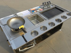 油炸铁板炒饭不锈钢摆摊车多功能小吃车美食车推车餐车烧烤车热卖