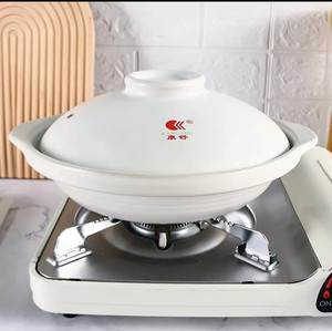 康舒砂锅明火直烧干烧锅浅锅耐热陶瓷煲白色黄焖鸡煲仔饭沙锅商用