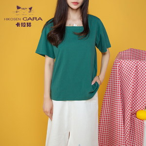 猫春夏日系短袖t恤纯棉宽松猫咪可爱女装上衣hikosencara旗舰店408