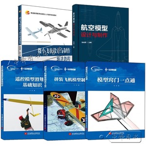 5册微小飞机设计与制作渐进教程+航空模型设计与制作+模型窍门一点通+拼装飞机模型制作工艺+遥控模型滑翔机基础知识 航模制作书籍