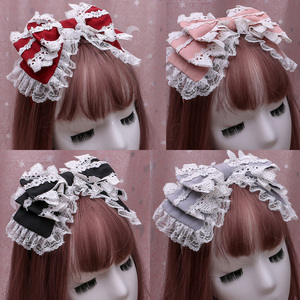 洛丽塔发箍大蝴蝶结lolita头饰kc发卡仙女可爱萝莉儿童jk发夹花嫁