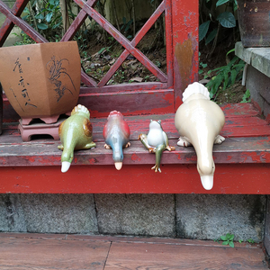 一物一拍创意欧式田园可爱鸭子陶瓷花园流水摆件家居装饰品工艺品