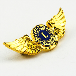 金属徽章定做异形翅膀徽章定制胸章胸针校徽班徽公司logo襟章订做