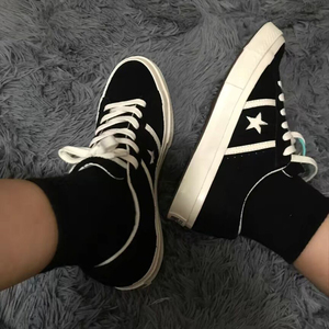 converse匡威jack star翻毛皮经典低帮帆布鞋男女情侣板鞋164525c