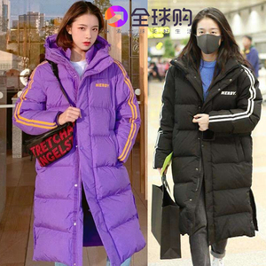 韩国代购正品nerdy羽绒服男女中长款ins潮牌明星同款长款连帽外套