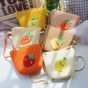 女童斜挎包可爱小女孩公主时尚洋气宝宝迷你小包包儿童手工编织包