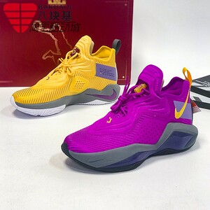 nike耐克男鞋2020冬款詹姆斯战士14紫金湖人鸳鸯篮球鞋ck6047-500