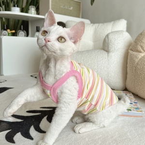 图图德文猫衣服无毛猫衣服甜酷风薄款夏季纯棉吊带6种颜色可选