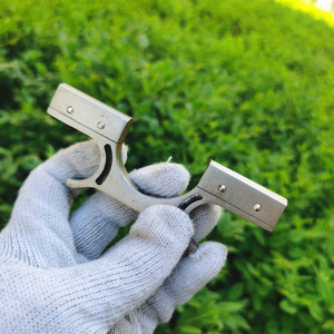 304不锈钢快压大撑头扁皮弓头加宽40mm撑头弹弓弓门配件40弓头