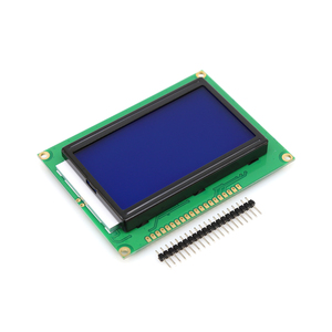 lcd12864液晶显示屏蓝色蓝屏带中文字库带背光51单片机开发板