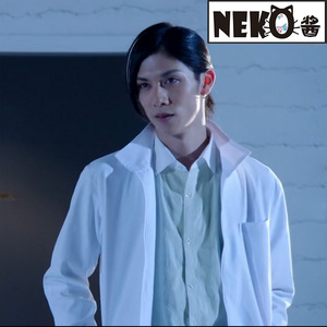 neko酱 假面骑士铠武战极凌马白色外套cos服日本duke变身者 现货