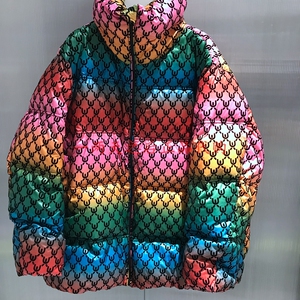 国内专柜正品代购uooyaa/乌丫 21冬彩虹logo羽绒服uy21412y100084