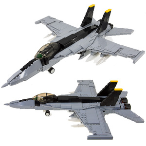 f18超级大黄蜂战斗机f22闪电舰载攻击机兼容乐高军事飞机拼装积木