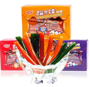 酸q棒软糖水果味喜软糖粘牙糖小时候8090后怀旧零食糖果牙签糖