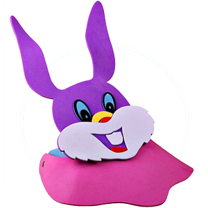 可爱小兔子头饰道具白兔头套帽子儿童成人舞台表演装扮幼儿园演出