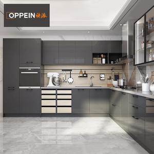 欧派橱柜定制整体厨房橱柜石英石台面15800套餐轻奢橱柜定制