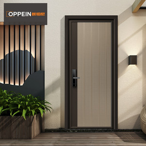 定制欧铂尼木门防盗门入户门一门双色航空级铝蜂窝纵横别墅大门