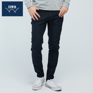 edwin爱德恩日系低腰纯色时尚简约弹力小脚锥形裤休闲牛仔裤男
