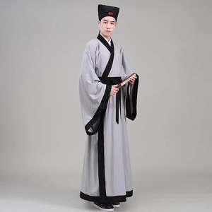 出租古装书生服装古代民族演出服唐装汉服男式秀才子装毕业照班服