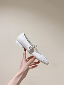 广州24Ss春夏新款小香风玛丽珍单鞋芭蕾舞鞋平底真皮大底舒适女鞋