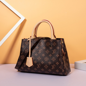 m lv真皮女包2020新款a版老花单肩蒙田包b…颜色分类老