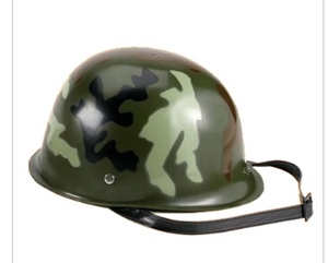 迷彩钢盔演出军装头盔儿童军旅舞蹈演出服配套帽子塑料迷彩头盔