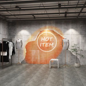 极简风工业灰墙纸男装直播间背景墙服装店前台装饰壁纸轻奢简约