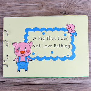 英语 自制绘本手工diy材料包制作儿童英文故事书幼儿园亲子图书