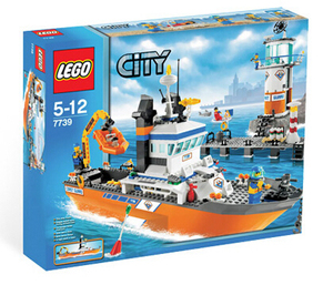 乐高lego 77387739城市海岸警卫队瞭望塔及巡逻船直升机和救生筏