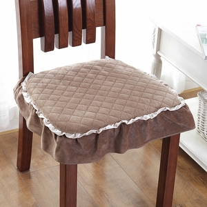 椅子坐垫毛绒加厚餐桌凳子座垫套罩布艺实木餐椅垫子冬季防滑家用