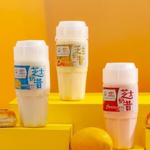 380毫升浩明芝士奶昔草莓,椰果,黄桃,菠萝,甜橙味乳酸菌饮品