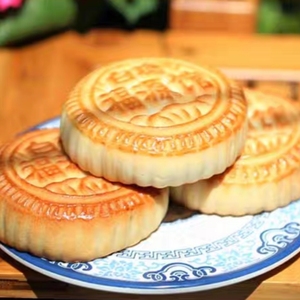 10块包邮 吉林福源馆白糖玫瑰枣泥中秋月饼传统糕点食品 100g/块