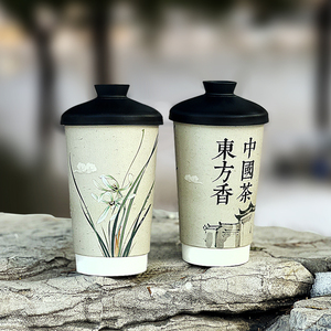 新中式茶饮纸杯国风一次性咖啡杯奶茶杯网红热饮批发商用定制logo