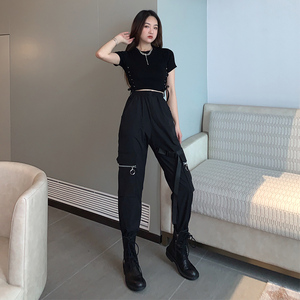 酷风格女装酒吧蹦迪爵士上衣服夏天甜酷女孩辣妹穿搭夏季套装帅气