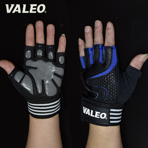 Valeo健身房护手套男女哑铃器械单杠锻炼腕训练半指运动引体向上