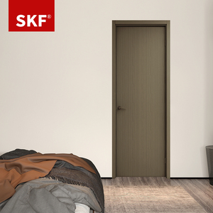 skf极简平板木门生态门深色原木色房门北欧日系风实木复合室内门