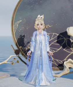 剑网3剑三月兔金 兔金忆广寒越吟歌酒新粉四代中秋蓝盒子黑发衣服