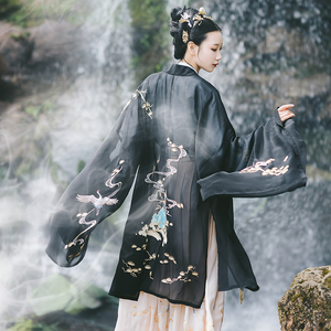 重回汉唐汉服女装礼服蓬莱原创正品日常中国风大袖衫非古装春秋褶