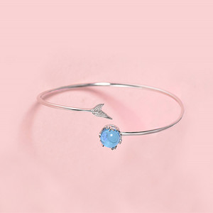 人鱼的眼泪银手镯